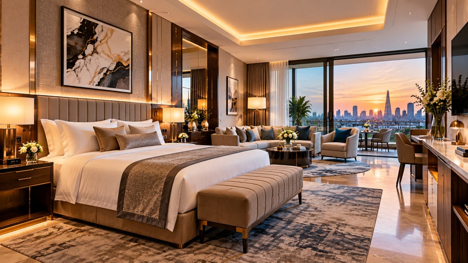 Hotel guest suite designed by Platinum Developers Global